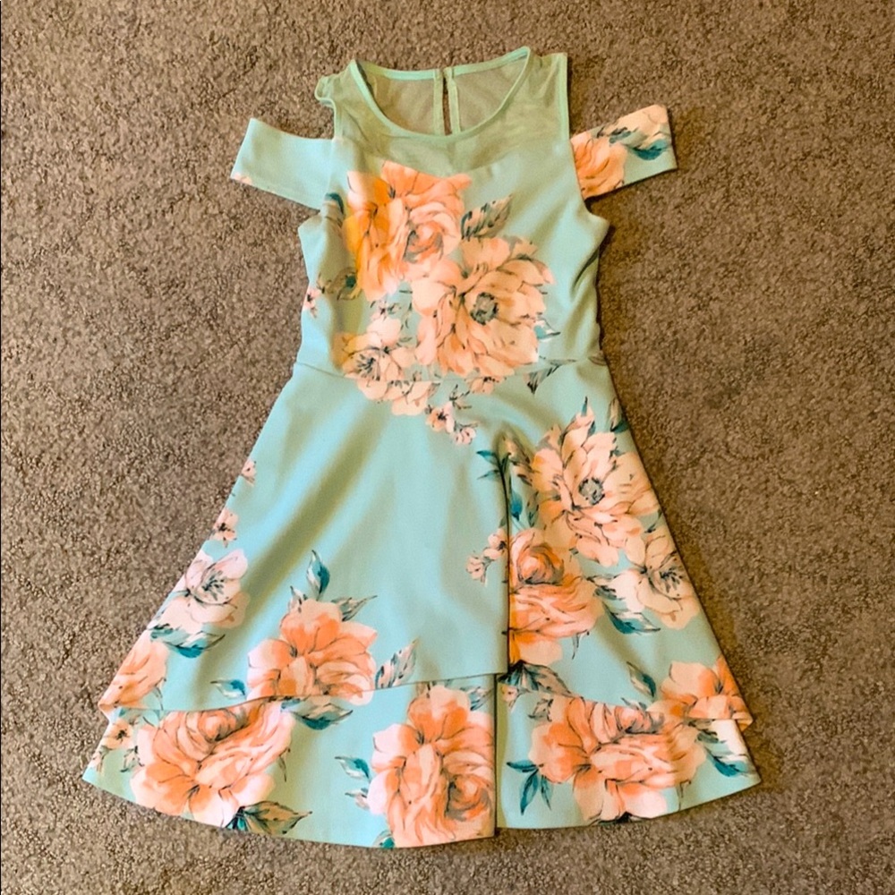 Vibrant, floral, kids dress